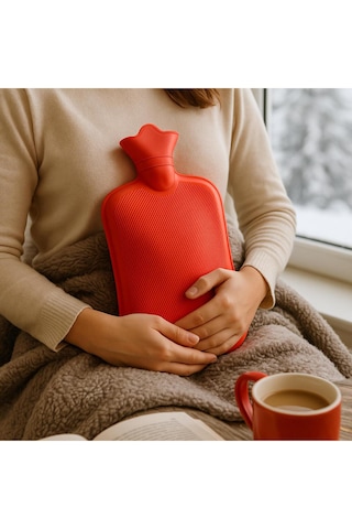 Büyük Sıcak Su Torbası Kılıfsız 2 Litre Çok renkli