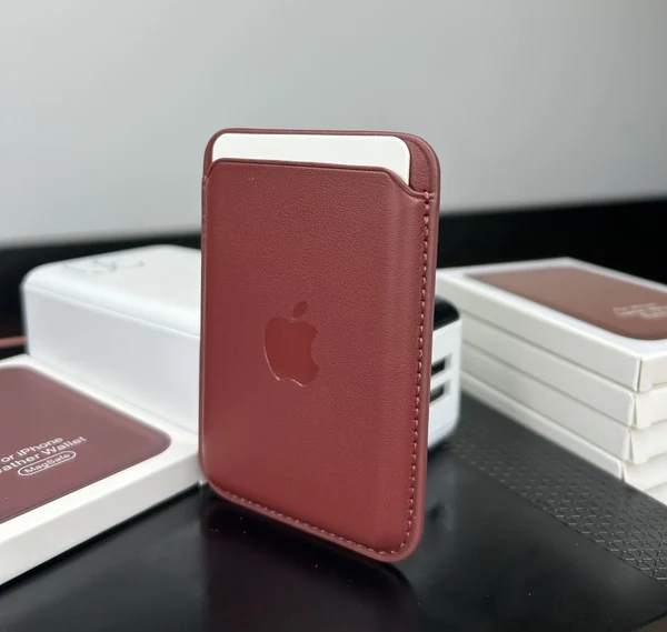 Magsafe Deri Cüzdan Kartlık Tüm Modellerle Uyumlu - Bordo