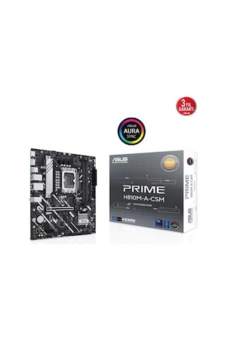 Asus Prıme H810m-a-csm Ddr5 Hdmı-dp Pcıe 4.0 1851p Matx Kurumsal Anakart
