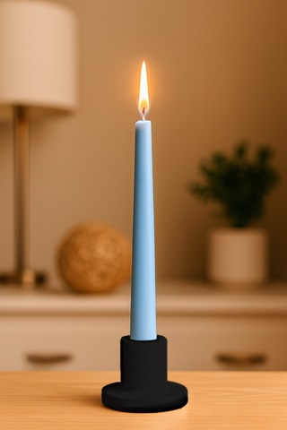 Şamdanlıklı Renkli Mum Sarı