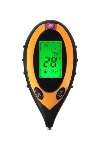 Singree Bitki Toprak Test Cihazı - 4'lü Fonksiyonlu Ph, Nem, Sıcaklık, Işık Hızlı Ölçüm Yapar 112 Karakter