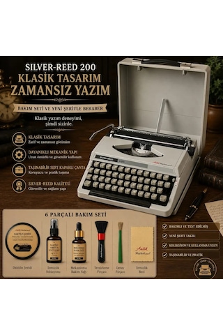 Silver Reed Daktilo 1 Yıl Garantili 6 Parça Bakım Ürünü İle