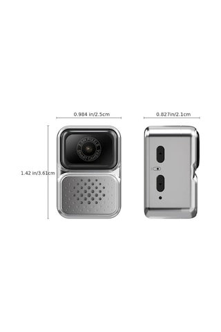 Elmpaly Gümüş Gri Mini Vücut Kamerası: Hareket Algılama, Gece Görüşü, Otomatik Takip, Tf Kart Ve Taşınabilir Tasarım