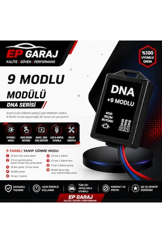 Dna 9 Modlu Çakar / Flaşör Modülü Dna Serisi Aracına Dikkat Çekici Işık Efekti Kat 0