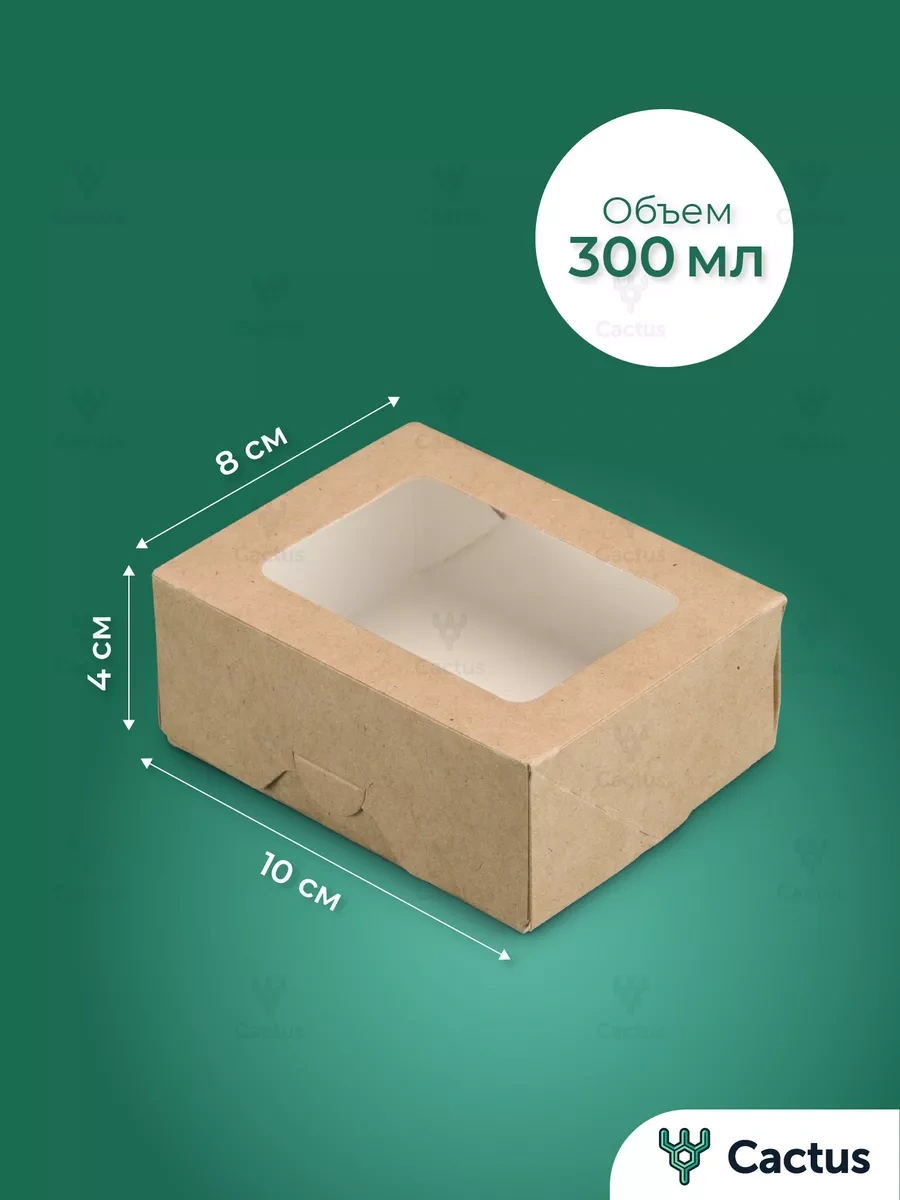 Cactus Kraft Pencereli Paketleme İle Hediye Kutusu 171153405