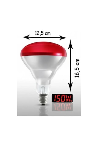 Bay 6 Adet 150w Kızılötesi Isıtıcılı Hayvan Isıtma Ve Kuluçka Lambası Kırmızı Işık E27 Kalın Duy N