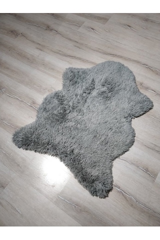 Yamalıhome Tavşan Tüyü Gri 80 x 200 Cm Peluş Post Halı