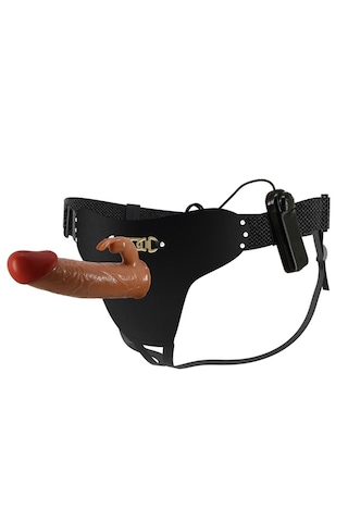 Odinsshop 19 Cm Belden Bağlamalı İçi Boş Titreşimli Dildo