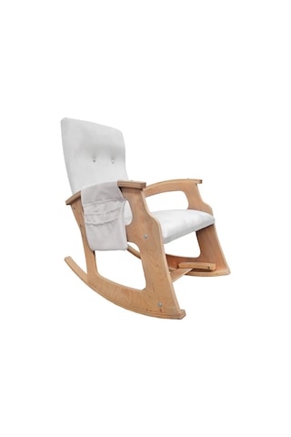 Hünkar Doğal Ahşap Krem Renkli Dinlenme Koltuğu, Tv Koltuğu