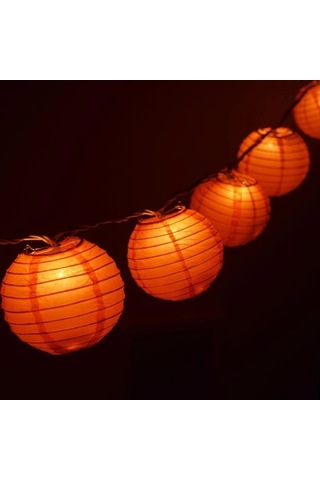 Dekoratif Çin Feneri Kağıt Lamba - Turuncu Renkli