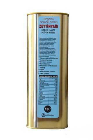 Gustolea Nature Organik Bebek Soğuk Sıkım Naturel Sızma Zeytinyağı 1 L