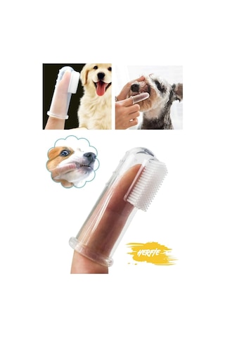 Evcil Hayvan Kedi Köpek Parmak Diş Fırçalama Temizleme Aleti Diş Fırçası