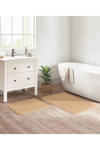 Koza Home Mino Kaydırmaz Taban Bej Banyo Paspası Bej