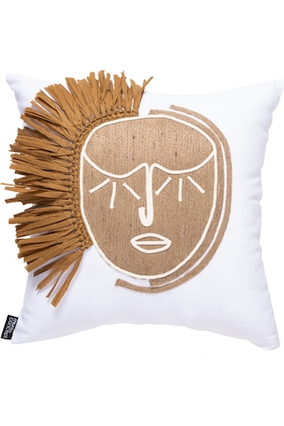 Mudo Home Vera Mono Kırlent Naturel 45x45 Bej