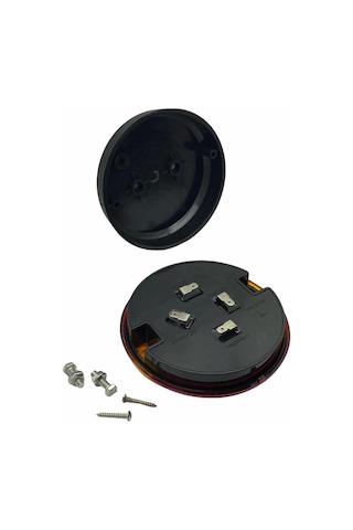 Çerkez 24v Stop Lambası Yuvarlak Ledli 3 Fonksiyonlu Sarı-kırmızı 140 50 Mm