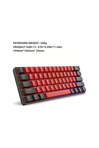 Fastbuy Led Arkadan Aydınlatmalı %60 Mekanik Klavye, Rgb Farklı Renk Seçenekleri