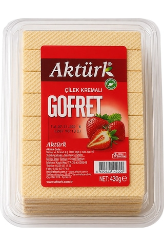 Aktürk Gofret Vanilyalı 475 Gr Ve Çilek Ve Muz Kremalı 430 Gr 3 Lü Karma Paket