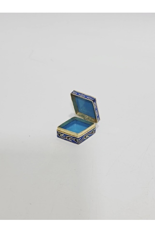 Antika Cloisonne Minyatür Kutu 3,7x2,9cm 122