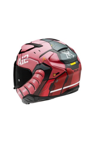 Hjc F71 Zaku Bandai Namco Mc1sf Kapalı Motosiklet Kaskı Çok Renkli