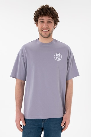 U.S. Polo Assn. Erkek Oversize Fit Bisiklet Yaka Gri Tişört 50305904-VR024