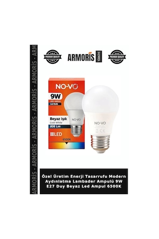 Özel Üretim Enerji Tasarrufu Modern Aydınlatma Lambader Ampulü 9w E27 Duy Beyaz Led Ampul 6500k