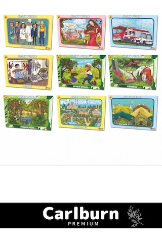 Özel Eğitici Zeka Geliştirici Öğretici El Göz Kordinasyonu 80 Parça Yapboz Büyük Boy Puzzle 29x38 Cm