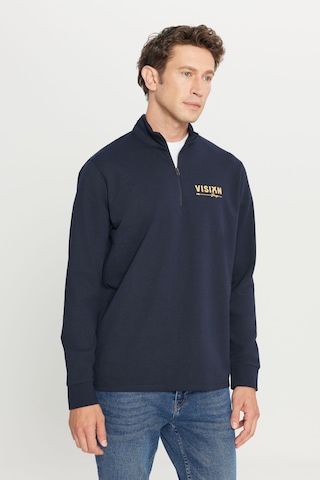 AC&Co / Altınyıldız Classics Erkek Lacı 2 İplik Pamuklu Standart Fit Normal Kesim Bato Yaka Sweatshirt Lacı