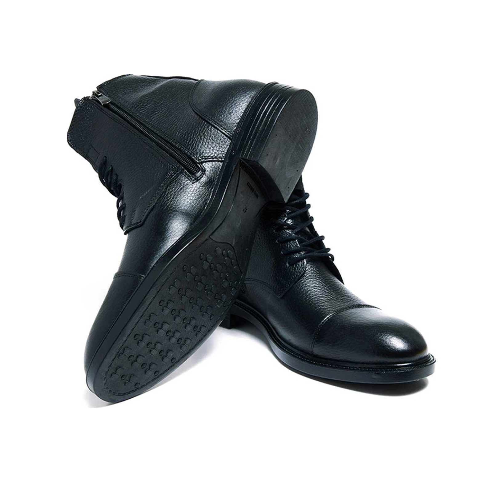 Bestello Bağcıklı Kauçuk Düz Bot 028-2666-24k Erkek Bot Siyah