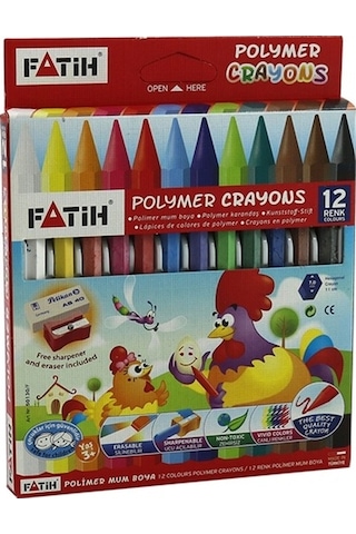 Fatih 12 Renk Wax Crayons Uzun Mum Boya 50220