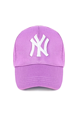 Unisex 2'li Set Pembe ve Lila Renk Ny New York Beyzbol Şapka - Unisex Pembe - Lila