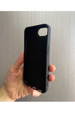 İphone 16e Uyumlu Logolu İçi Kadife Silikon Lansman Kılıf