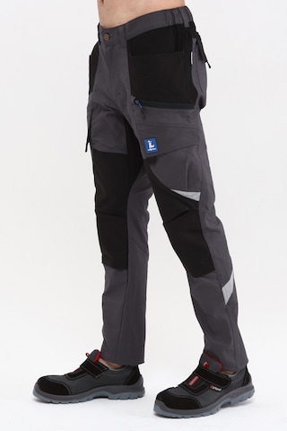 Uniprom İş Pantolonu Madrid Model 10 Cepli Full Likralı Diz Destekli Füme