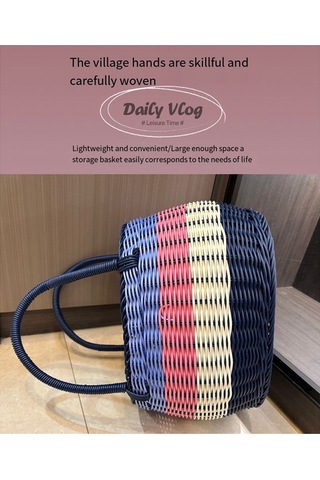 Xiaaokeji Büyük Dört Renkli Açık Hava Piknik Sepeti Meyve Sepeti, Hediye Sepeti Çok Renkli