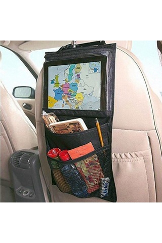 Araba İçi Koltuk Arkası Koruyucu Tablet Tutucu Organizer Eşya Düzenleyici