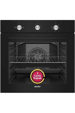 Simfer SB8228 - T3046 - SD8708 Trend Mekanik Siyah 3'lü Ankastre Set