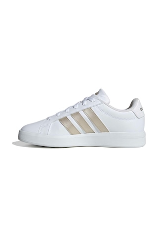 Adidas Grand Court Base 3.0 Beyaz Kadın Sneaker Beyaz-altın