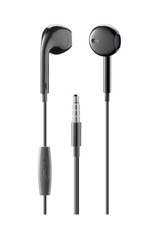 Cellularline MusicSound Capsule Mikrofonlu Kablolu siyah kulaklık