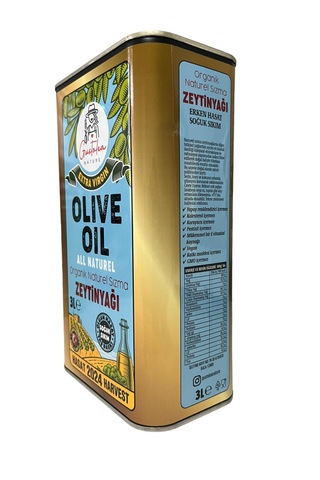 Gustolea Nature Organik Bebek Soğuk Sıkım Naturel Sızma Zeytinyağı 3 L