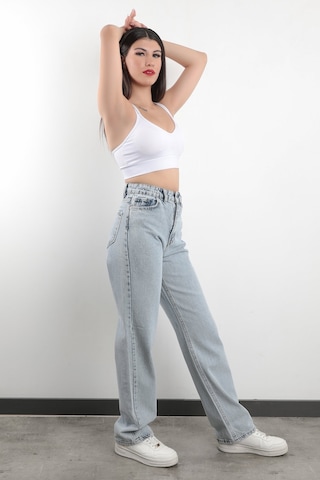 Giysa Jb Paris Boru Paça Yüksek Bel Boyfriend Jean %100 Pamuk Buz Mavi Kadın Kot Pantolon - 591-2139 Buz Mavi
