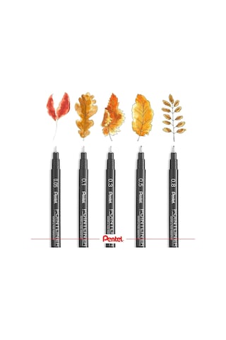 Pentel Pointliner S20p-3a, Fineliner, Siyah, Suya Dayanıklı Ve Solmaz, 0,3 Mm