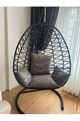 Global Armut Salıncak Bahçe, Balkon ,oturma Odasına Uygun Antrasit Gri