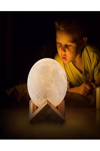 Eşe Sevgili Hediye Masa Lamba 3d Stand Ay Gece Lamba 12cm Lamba