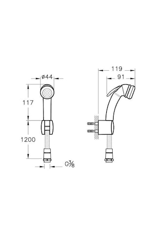 VitrA Origin Taharet El Duşu Krom A45704
