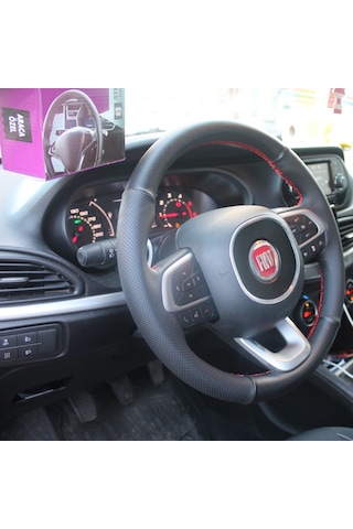 Fiat Egea 14-18 Araca Özel Deri Direksiyon Kılıfı