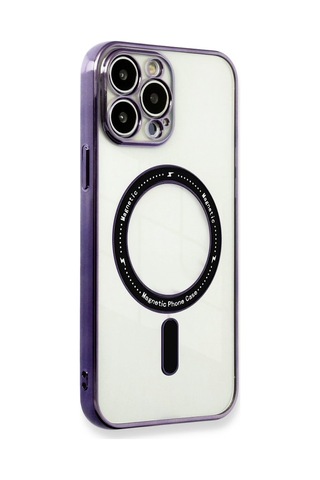 İphone 14 Pro Max Kılıf Magsafe Özellikli Gold Seri Lazer Silikon Kapak