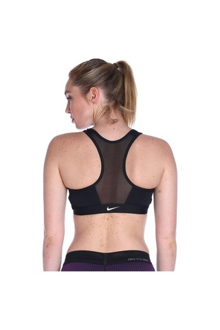 Swoosh Orta Destekli Dolgulu Önü Fermuarlı Kadın Spor Sütyeni Dd1205-010 Siyah