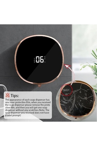 Tongxida Siyah Akıllı Sabunluk 280ml Fotoselli Hareket Sensörü Yıkama El Cihazı 1200mah Duvara Monte Sıvı Sabunluk Siyah