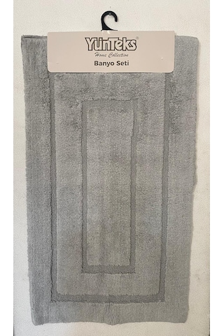 Pamuk Tufting 2'li Klozet Takım,banyo Seti,paspas Seti, Çerçeve V