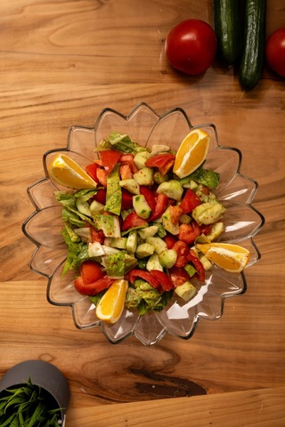 Mest Çiçek Model Cam Salata Kasesi - Sofralarınıza Estetik Dokunuş Çok Renkli