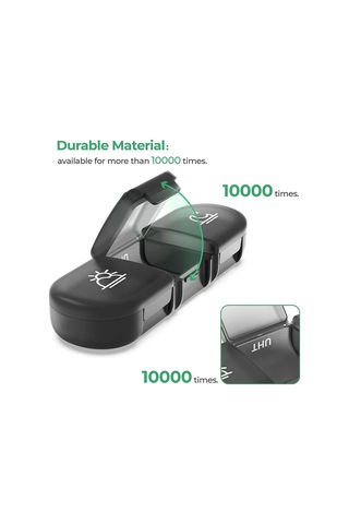 Qingmipy "7 Günlük Büyük Kapasiteli Hap Organizatörü - Sabah, Öğle, Akşam İçin 3 Bölmeli Taşınabilir İlaç Kutusu" Çok Renkli